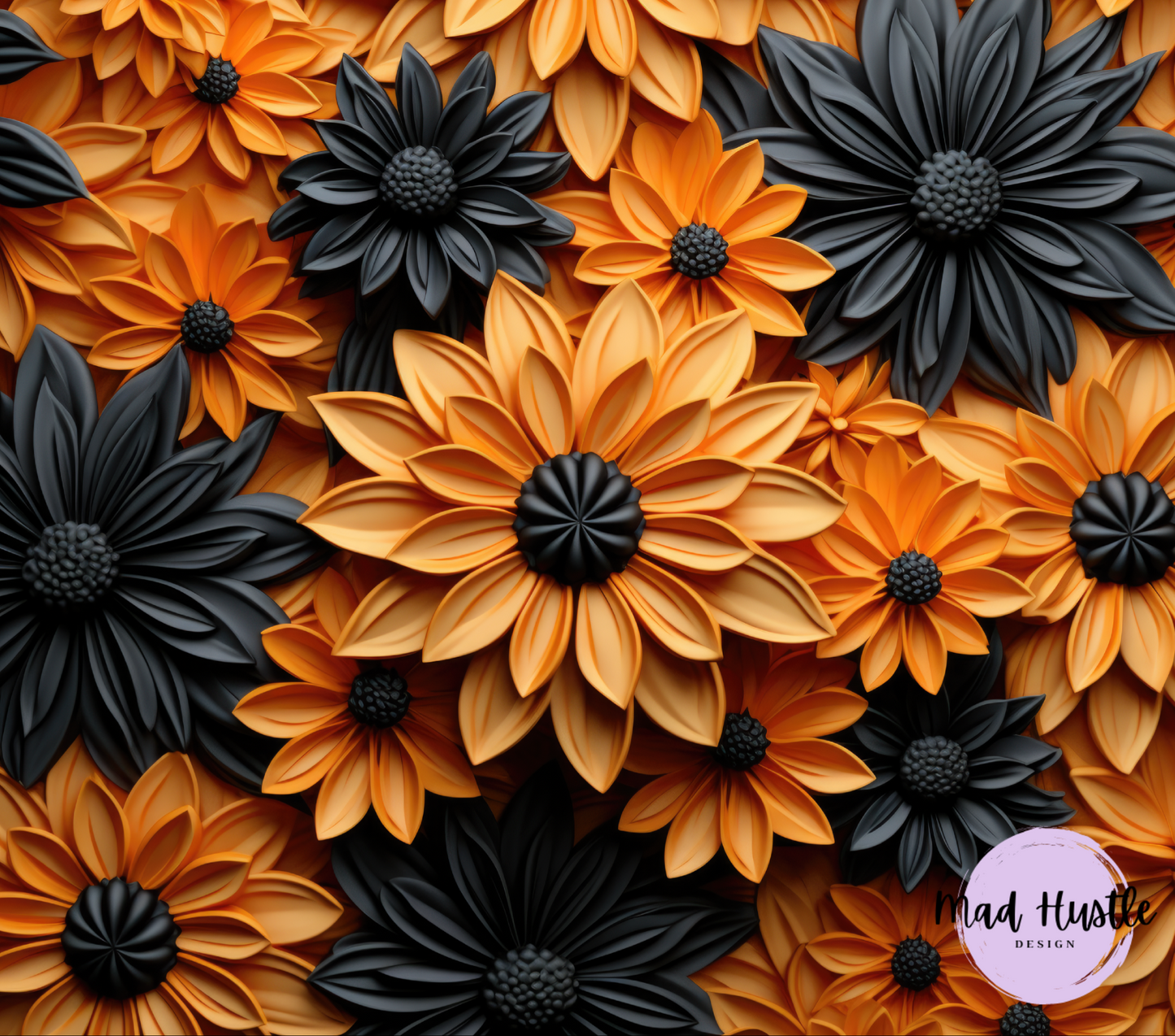 Orange & Black Flowers