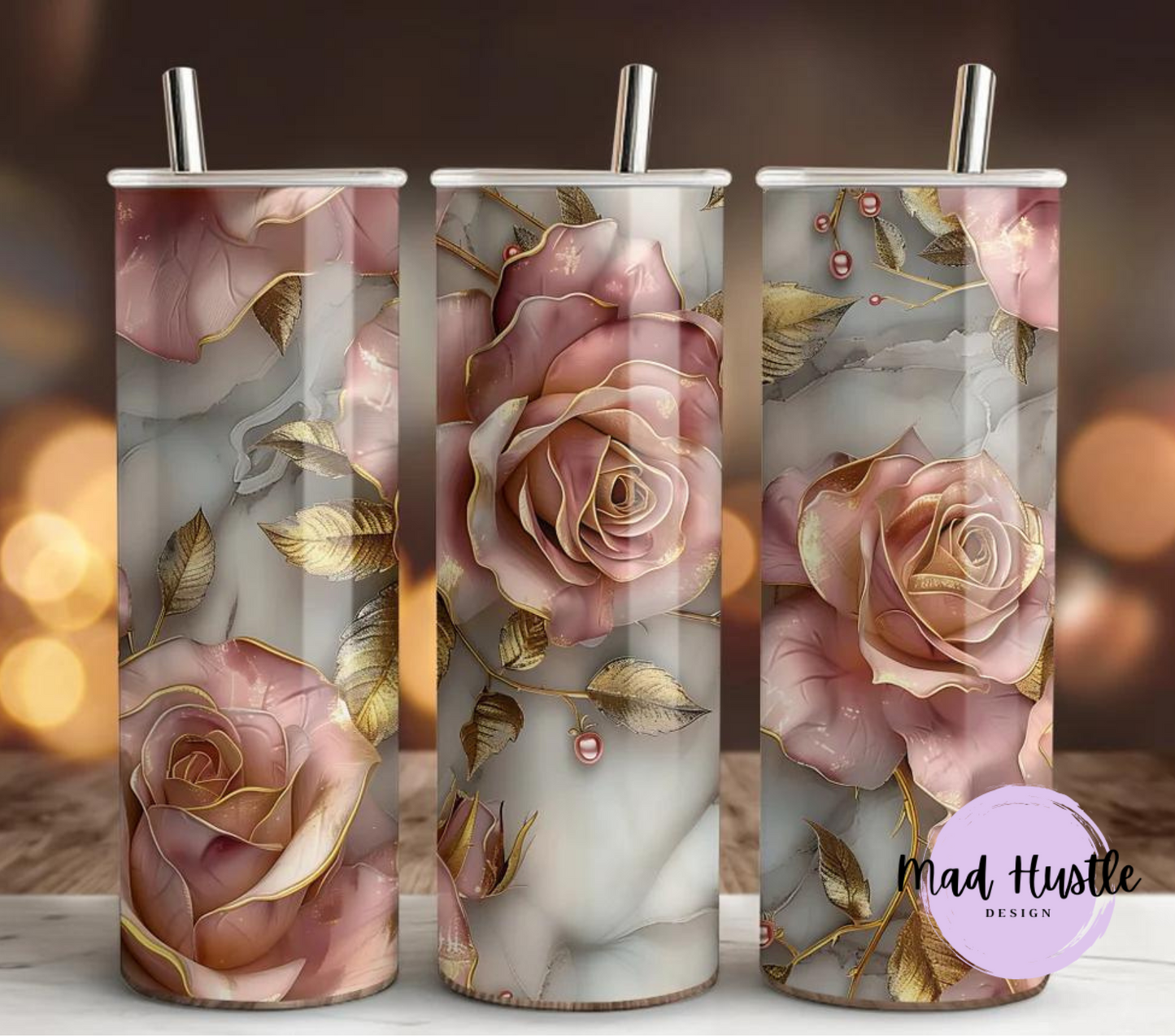 3D Pink Roses