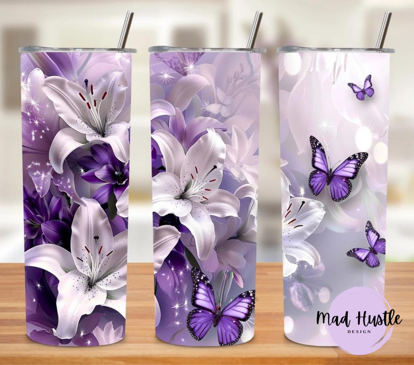 3D Purple Flowers