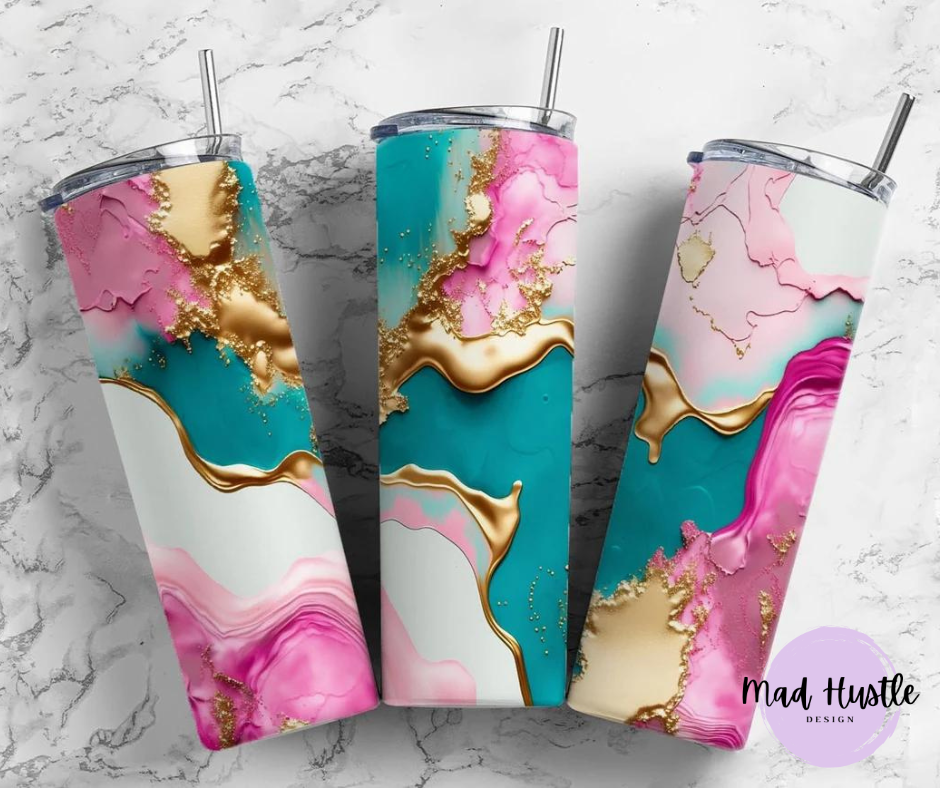 Pink & Gold Marble
