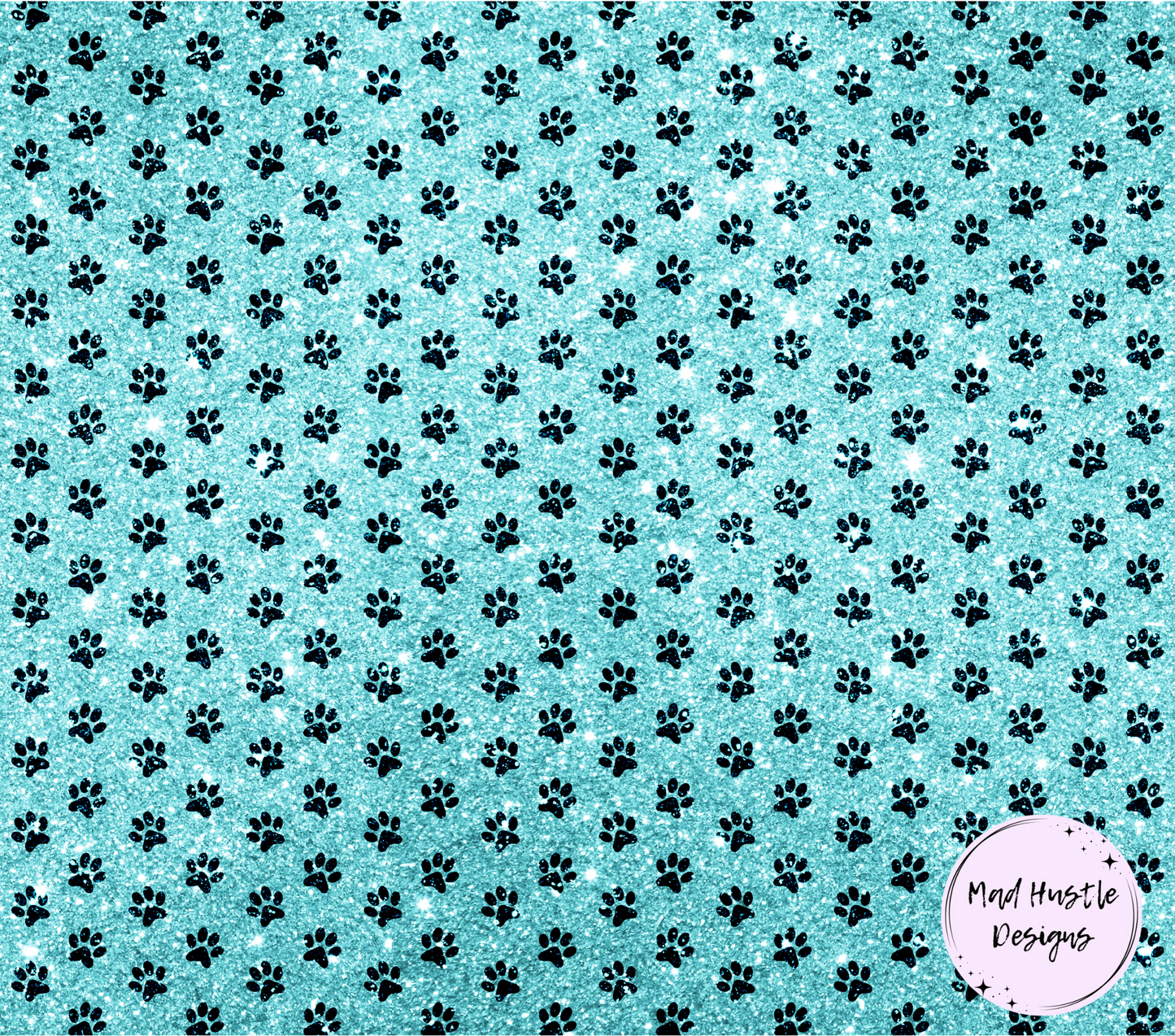 Teal Paw Prints