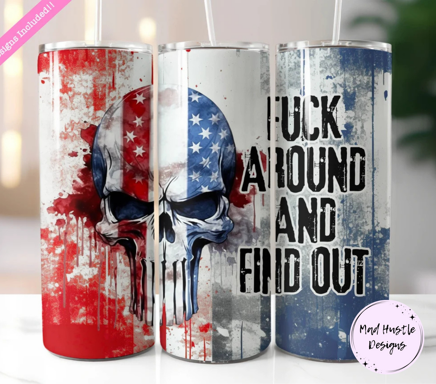 Skull American Flag