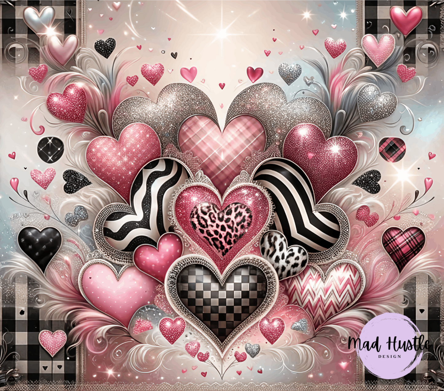 Rose Gold V-Day Hearts