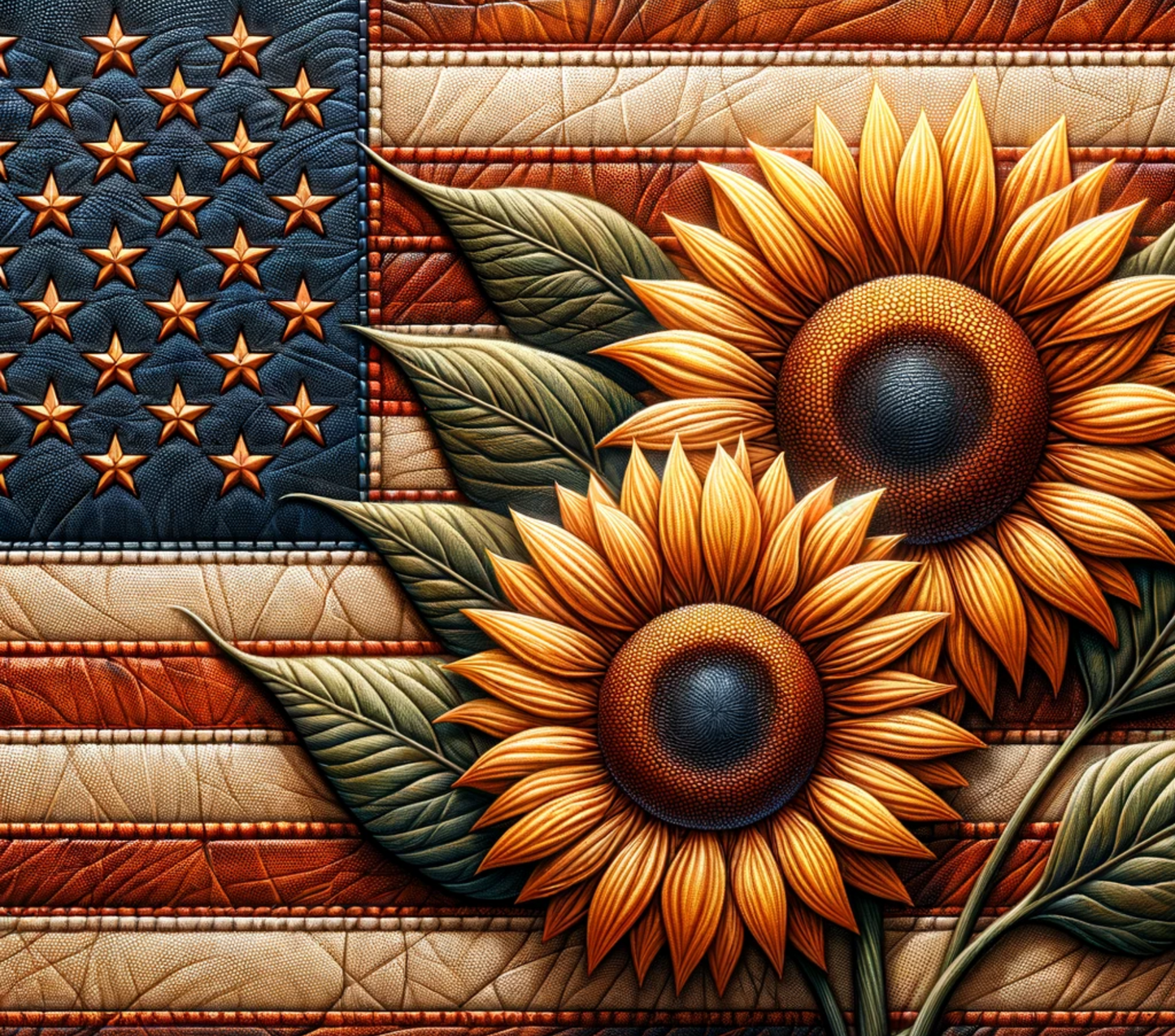 Leather Flower Flag