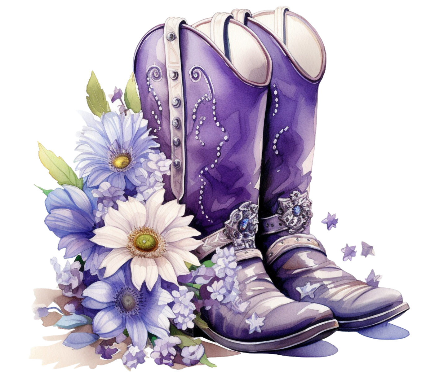 Floral Rhinestone Cowgirl Boots