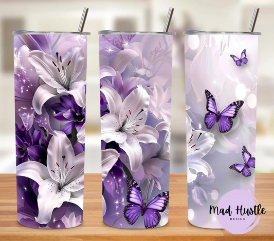 3D Purple Flowers