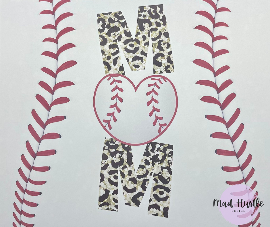 Glitter Baseball Mom