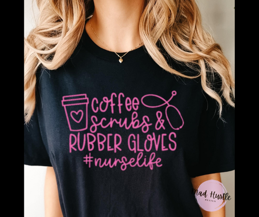 Coffee Scrubs & Rubber Gloves