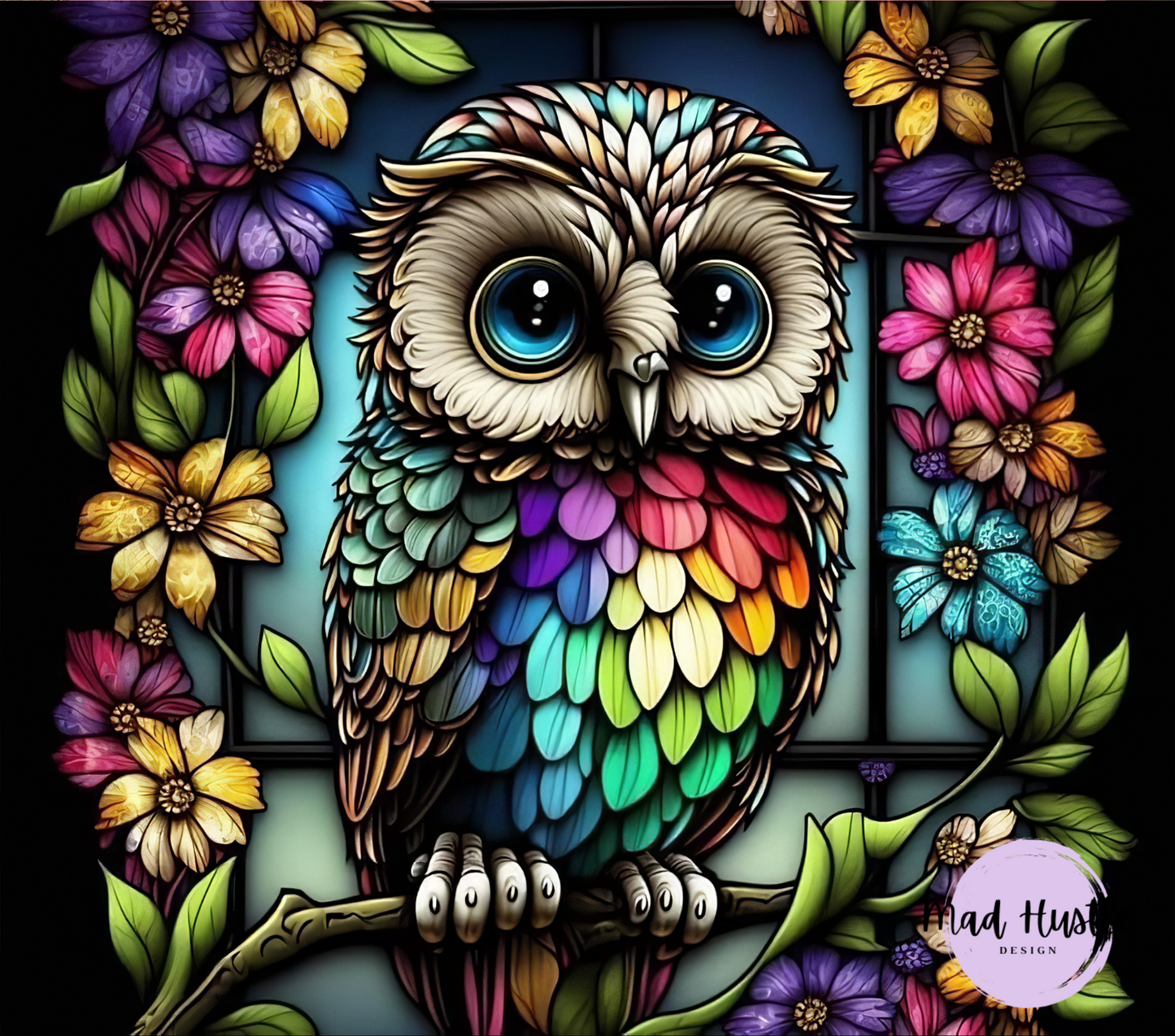 Shattered Glass Owl