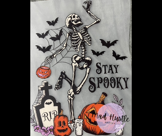 Stay Spooky Skeleton & Bats